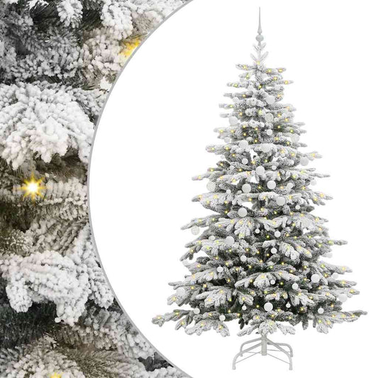 Artificial Hinged Christmas Tree White 210 cm PE and PVC Artificial Hinged Christmas Tree White 210 cm PE and PVC