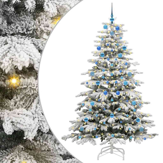 Artificial Hinged Christmas Tree White 210 cm PE and PVC Artificial Hinged Christmas Tree White 210 cm PE and PVC