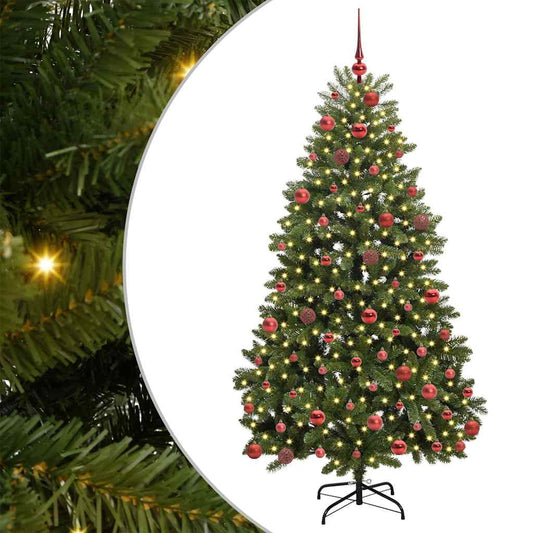 Artificial Hinged Christmas Tree 180 cm 300 LEDs Warm White PVC Artificial Hinged Christmas Tree 180 cm 300 LEDs Warm White PVC