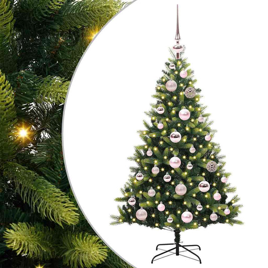 Artificial Hinged Christmas Tree 150 LEDs Green 120 cm Artificial Hinged Christmas Tree 150 LEDs Green 120 cm