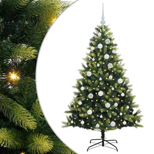 Artificial Hinged Christmas Tree 150 LEDs Green 150 cm Artificial Hinged Christmas Tree 150 LEDs Green 150 cm
