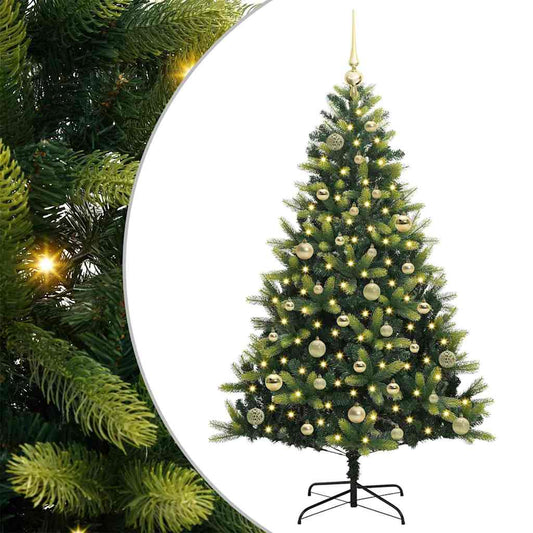 Artificial Hinged Christmas Tree 150 LEDs Green 150 cm Artificial Hinged Christmas Tree 150 LEDs Green 150 cm