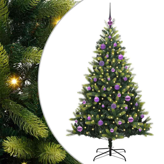 Artificial Hinged Christmas Tree 150 LEDs Green 150 cm Artificial Hinged Christmas Tree 150 LEDs Green 150 cm