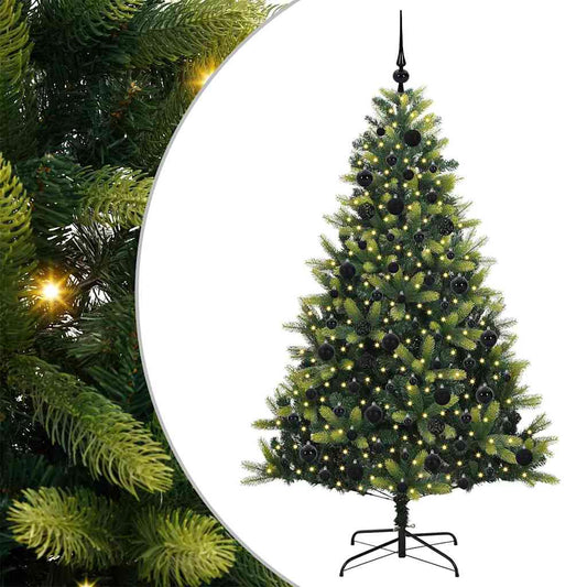 Artificial Hinged Christmas Tree 300 LEDs Green 180 cm Artificial Hinged Christmas Tree 300 LEDs Green 180 cm