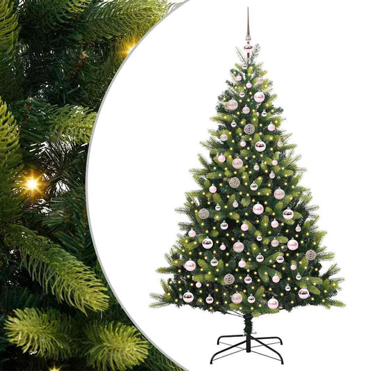 Artificial Hinged Christmas Tree 300 LEDs Green 180 cm Artificial Hinged Christmas Tree 300 LEDs Green 180 cm