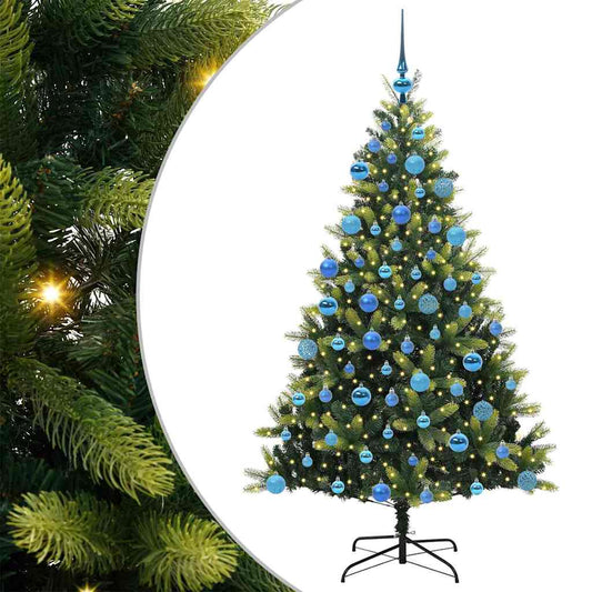 Artificial Hinged Christmas Tree 300 LEDs Green 180 cm Artificial Hinged Christmas Tree 300 LEDs Green 180 cm