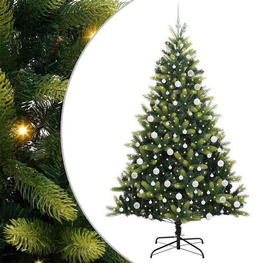 Artificial Hinged Christmas Tree 300 LEDs Green 210 cm Artificial Hinged Christmas Tree 300 LEDs Green 210 cm