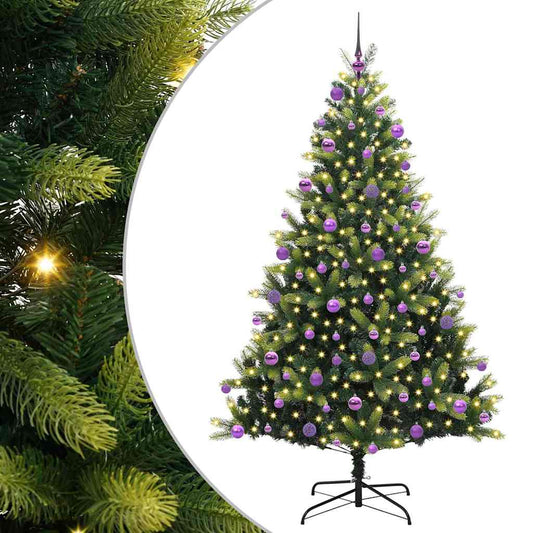 Artificial Hinged Christmas Tree 300 LEDs Green 210 cm Artificial Hinged Christmas Tree 300 LEDs Green 210 cm