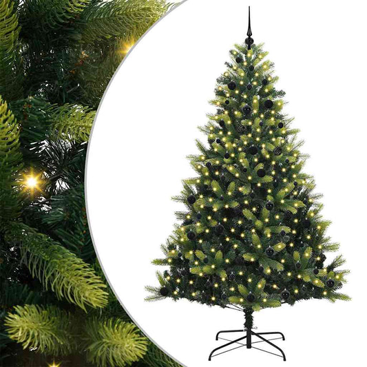 Artificial Hinged Christmas Tree 300 LEDs Green 240 cm Artificial Hinged Christmas Tree 300 LEDs Green 240 cm