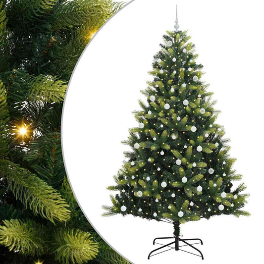 Artificial Hinged Christmas Tree 300 LEDs Green 240 cm Artificial Hinged Christmas Tree 300 LEDs Green 240 cm