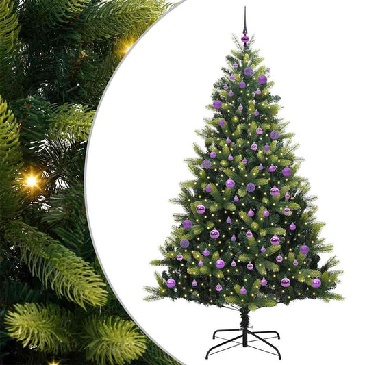 Artificial Hinged Christmas Tree 300 LEDs Green 240 cm Artificial Hinged Christmas Tree 300 LEDs Green 240 cm
