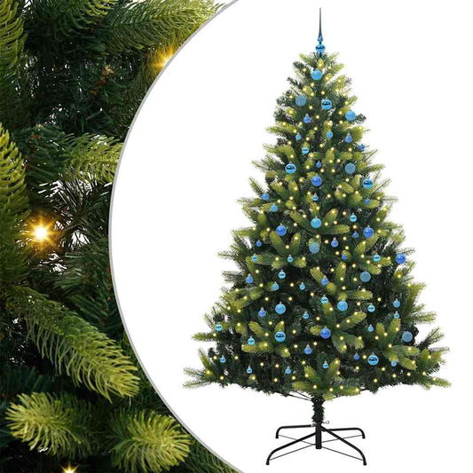 Artificial Hinged Christmas Tree 300 LEDs Green 240 cm Artificial Hinged Christmas Tree 300 LEDs Green 240 cm