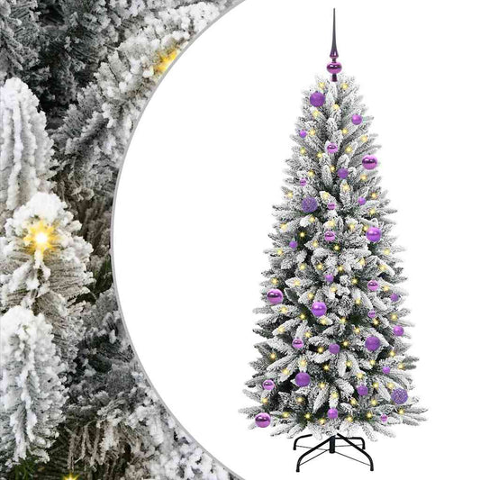 Artificial Christmas Tree with 150 LEDs with Stand White 150 cm Artificial Christmas Tree with 150 LEDs with Stand White 150 cm
