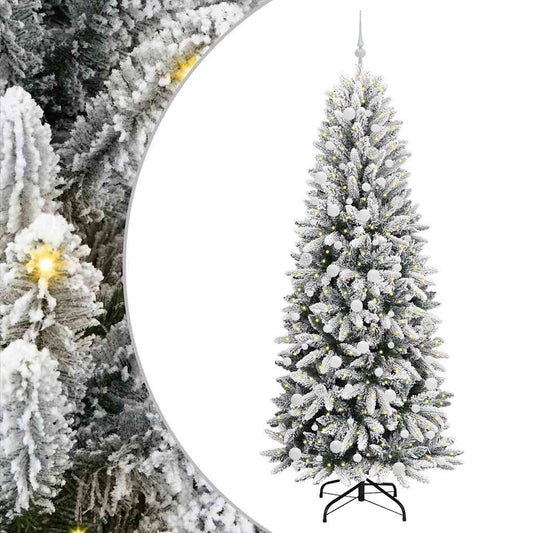 Artificial Christmas Tree with 300 LEDs with Stand White 210 cm Artificial Christmas Tree with 300 LEDs with Stand White 210 cm