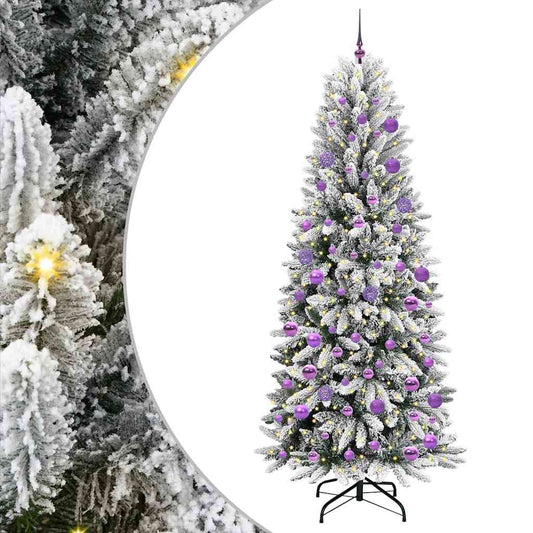 Artificial Christmas Tree with 300 LEDs with Stand White 210 cm Artificial Christmas Tree with 300 LEDs with Stand White 210 cm