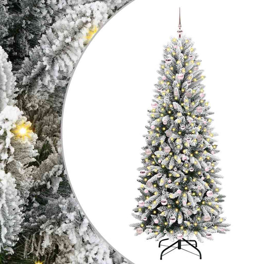 Artificial Christmas Tree with 300 LEDs with Stand White 240 cm Artificial Christmas Tree with 300 LEDs with Stand White 240 cm