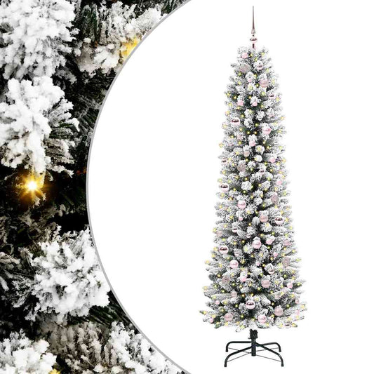 Artificial Christmas Tree with 300 LEDs with Stand White 210 cm Artificial Christmas Tree with 300 LEDs with Stand White 210 cm