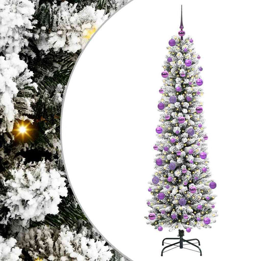 Artificial Christmas Tree with 300 LEDs with Stand White 210 cm Artificial Christmas Tree with 300 LEDs with Stand White 210 cm