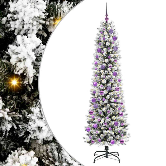 Artificial Christmas Tree with 300 LEDs with Stand White 240 cm Artificial Christmas Tree with 300 LEDs with Stand White 240 cm
