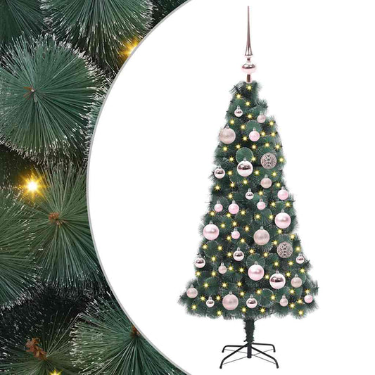 Artificial Pre-lit Christmas Tree with Ball Set Green 120 cm Artificial Pre-lit Christmas Tree with Ball Set Green 120 cm