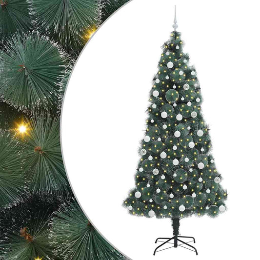 Artificial Pre-lit Christmas Tree with Ball Set Green 210 cm Artificial Pre-lit Christmas Tree with Ball Set Green 210 cm