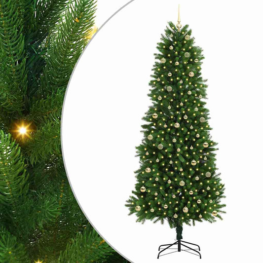 Christmas Tree with LED Light Green 240 cm PE Christmas Tree with LED Light Green 240 cm PE