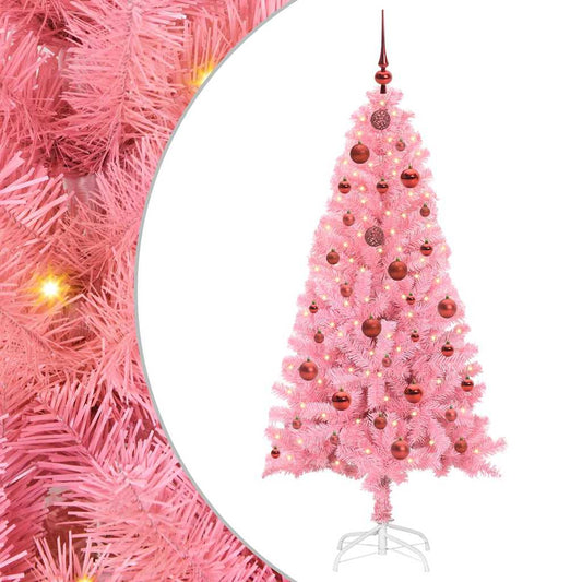 Christmas Tree with 150 LEDs with Stand Pink 150 cm PVC Christmas Tree with 150 LEDs with Stand Pink 150 cm PVC