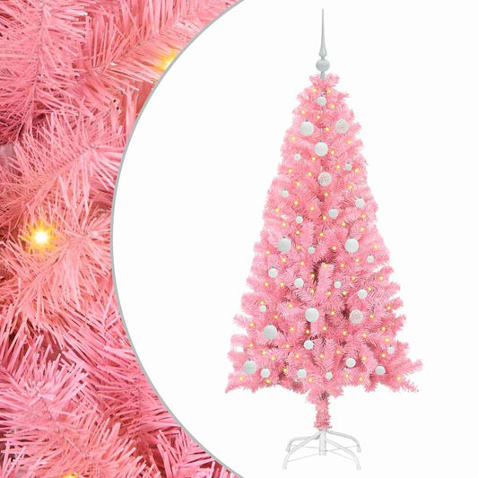 Christmas Tree with 150 LEDs with Stand Pink 150 cm PVC Christmas Tree with 150 LEDs with Stand Pink 150 cm PVC