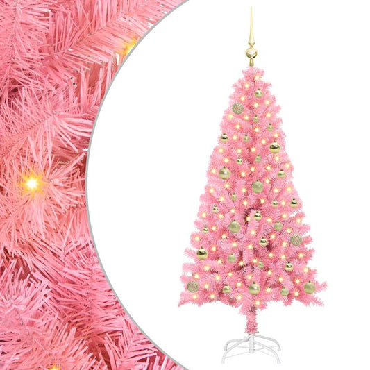Christmas Tree with 150 LEDs with Stand Pink 150 cm PVC Christmas Tree with 150 LEDs with Stand Pink 150 cm PVC