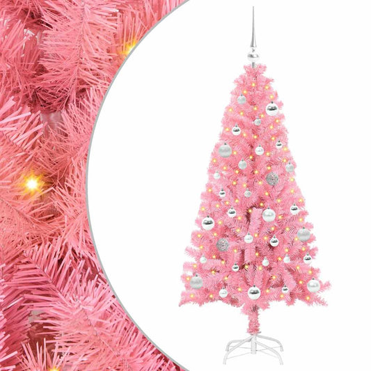 Christmas Tree with 150 LEDs with Stand Pink 150 cm PVC Christmas Tree with 150 LEDs with Stand Pink 150 cm PVC