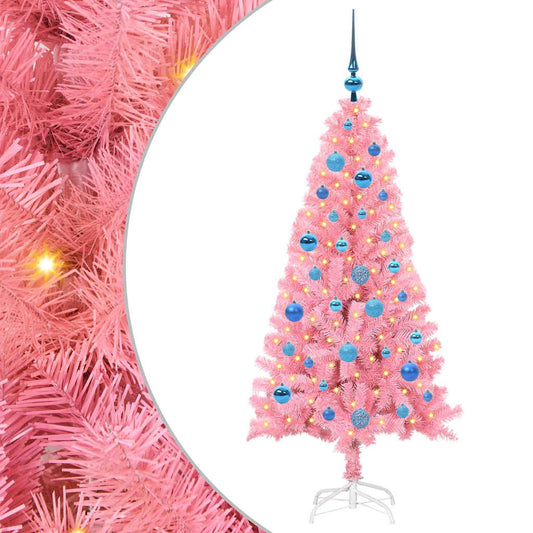 Christmas Tree with 150 LEDs with Stand Pink 150 cm PVC Christmas Tree with 150 LEDs with Stand Pink 150 cm PVC