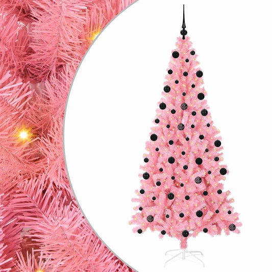 Christmas Tree with 300 LEDs with Stand Pink 210 cm PVC Christmas Tree with 300 LEDs with Stand Pink 210 cm PVC