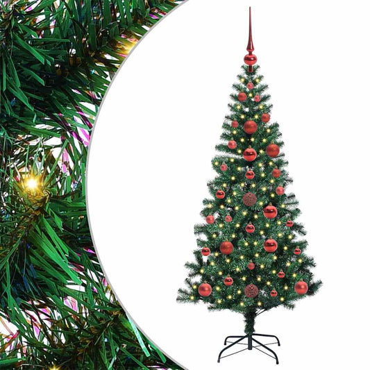 Artificial Pre-lit Christmas Tree Green 120 cm PVC and Metal Artificial Pre-lit Christmas Tree Green 120 cm PVC and Metal