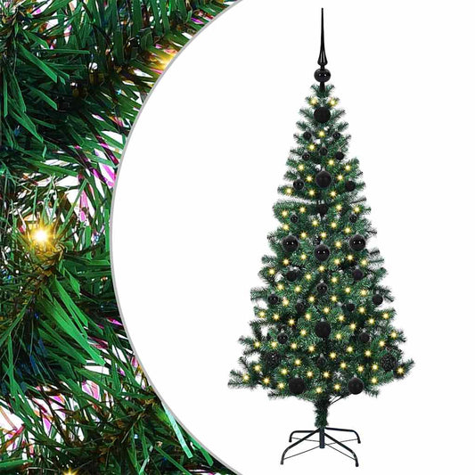 Artificial Pre-lit Christmas Tree Green 120 cm PVC and Metal Artificial Pre-lit Christmas Tree Green 120 cm PVC and Metal