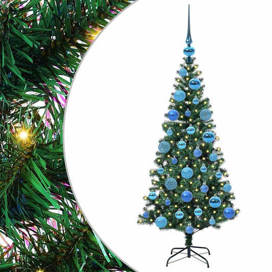 Artificial Pre-lit Christmas Tree Green 120 cm PVC and Metal Artificial Pre-lit Christmas Tree Green 120 cm PVC and Metal
