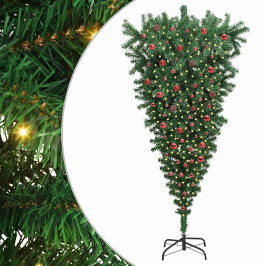 Upside-down Artificial Pre-lit Christmas Tree with Ball Set PVC Upside-down Artificial Pre-lit Christmas Tree with Ball Set PVC