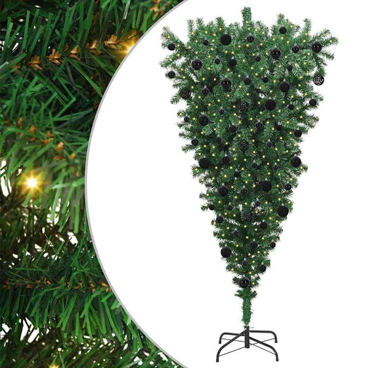 Upside-down Artificial Pre-lit Christmas Tree with Ball Set PVC Upside-down Artificial Pre-lit Christmas Tree with Ball Set PVC