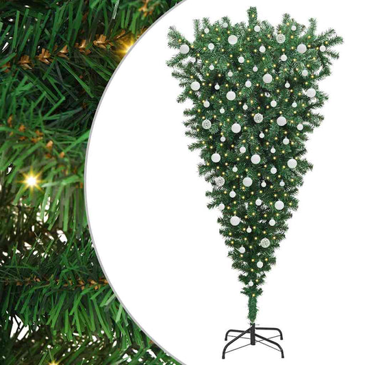 Upside-down Artificial Pre-lit Christmas Tree with Ball Set PVC Upside-down Artificial Pre-lit Christmas Tree with Ball Set PVC