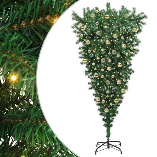 Upside-down Artificial Pre-lit Christmas Tree with Ball Set PVC Upside-down Artificial Pre-lit Christmas Tree with Ball Set PVC