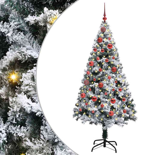 Artificial Christmas Tree with 150 LEDs with Stand White 150 cm Artificial Christmas Tree with 150 LEDs with Stand White 150 cm