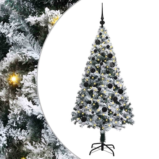 Artificial Christmas Tree with 150 LEDs with Stand White 150 cm Artificial Christmas Tree with 150 LEDs with Stand White 150 cm