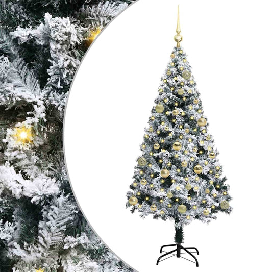 Artificial Christmas Tree with 150 LEDs with Stand White 150 cm Artificial Christmas Tree with 150 LEDs with Stand White 150 cm