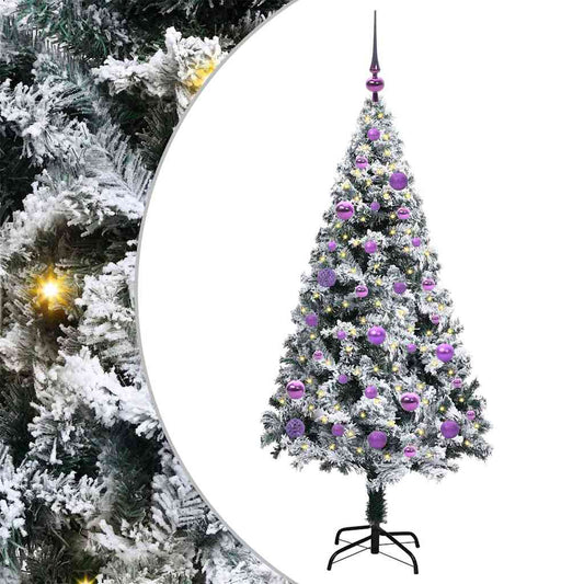 Artificial Christmas Tree with 150 LEDs with Stand White 150 cm Artificial Christmas Tree with 150 LEDs with Stand White 150 cm