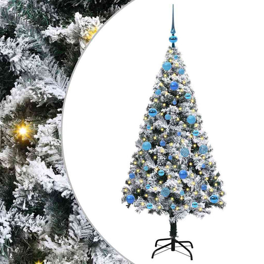 Artificial Christmas Tree with 150 LEDs with Stand White 150 cm Artificial Christmas Tree with 150 LEDs with Stand White 150 cm