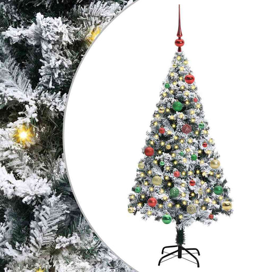 Artificial Christmas Tree with 150 LEDs with Stand White 150 cm Artificial Christmas Tree with 150 LEDs with Stand White 150 cm