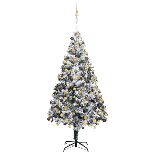 Artificial Christmas Tree with 300 LEDs with Stand White 180 cm Artificial Christmas Tree with 300 LEDs with Stand White 180 cm