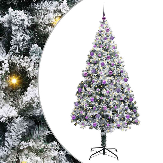 Artificial Christmas Tree with 300 LEDs with Stand White 210 cm Artificial Christmas Tree with 300 LEDs with Stand White 210 cm