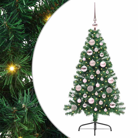 Artificial Pre-lit Christmas Tree Green 120 cm PVC Artificial Pre-lit Christmas Tree Green 120 cm PVC