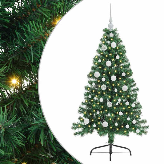 Artificial Pre-lit Christmas Tree Green 120 cm PVC Artificial Pre-lit Christmas Tree Green 120 cm PVC