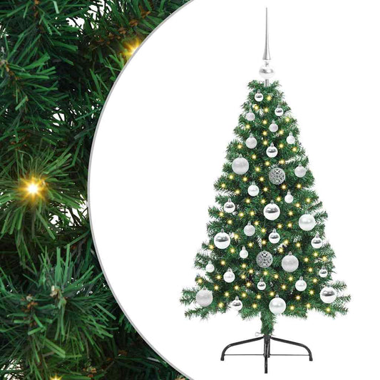 Artificial Pre-lit Christmas Tree Green 120 cm PVC Artificial Pre-lit Christmas Tree Green 120 cm PVC